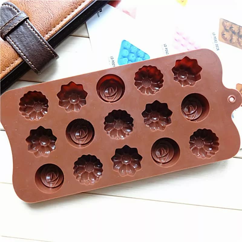 Silicone Mould Kitchen Flowers Rose Chocolate Mould Convenient Fast Easy To Clean Easy To Operate Easy To Store
