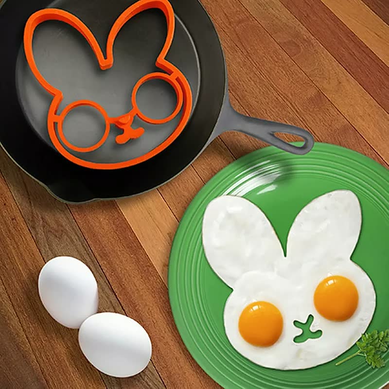 Fried Frame Breakfast Mould Cute Rabbit Egg Mold Silicone Bunny Egg Frying Machine Fried Egg Mold