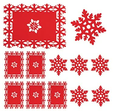 Felt Placemat Christmas Table Runner Coaster Heat Proof Absorbent Coaster