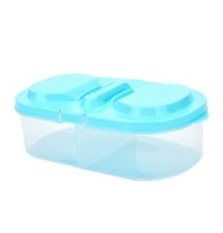 Double Grid With Cover Kitchen Food Multigrain Sealed Jar Multifunctional Fridge Plastic Storage Box