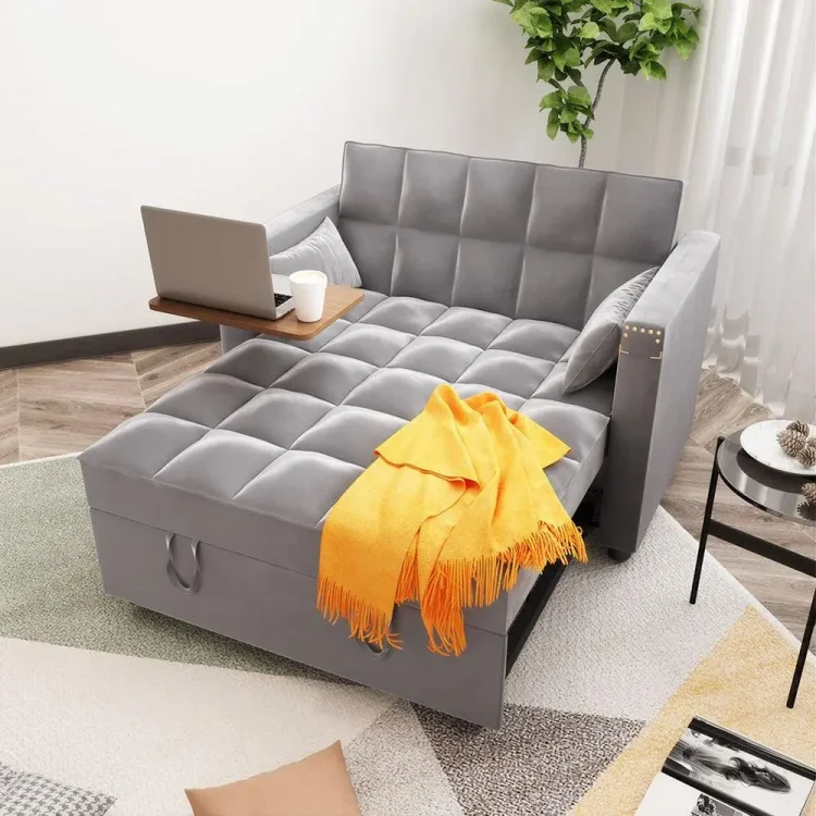 📣 Izin 3 hari terakhir, 🛋️ Tempat tidur sofa multifungsi 3-in-1 yang dapat diubah dengan meja samping tersembunyi ✨💝