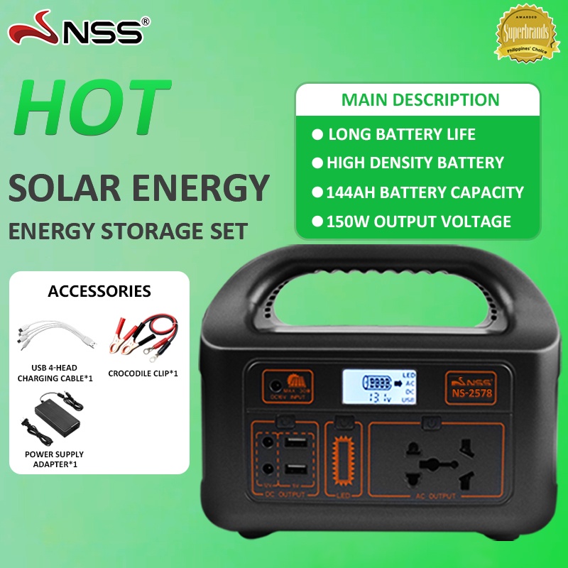 Clearance 🔥【Last day】✨Power station 220v 150w power station multi-functional portable large-capacity solar power station