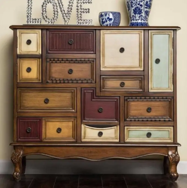 【Buy 1 free 1】💝Last day for clearance-Walnut accent cabinet with 14 drawers