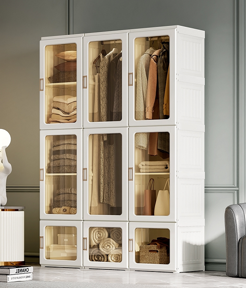【BELI 1 DAPATKAN 1】Multifunctional Foldable Modern Wardrobe Cabinets