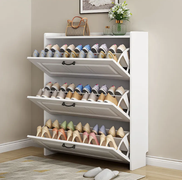 💝LIMITED TIME CLEARANCE SALE💝Wall Hidden Shoe Cabinet - Conceal Your Shoes in Style! 🚪👠