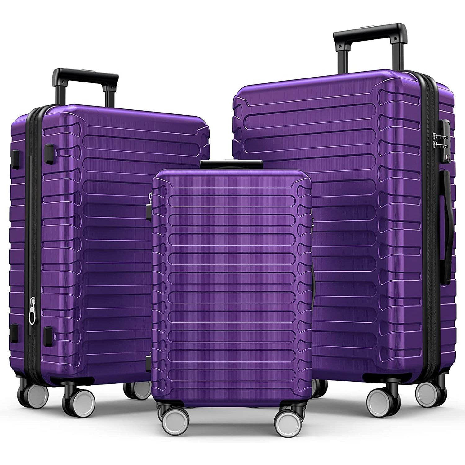 Luggage Sets Expandable ABS Hardshell 3pcs Clearance Luggage Hardside Lightweight Durable Suitcase sets Spinner Wheels Suitcase with TSA Lock-Suitcase clearance