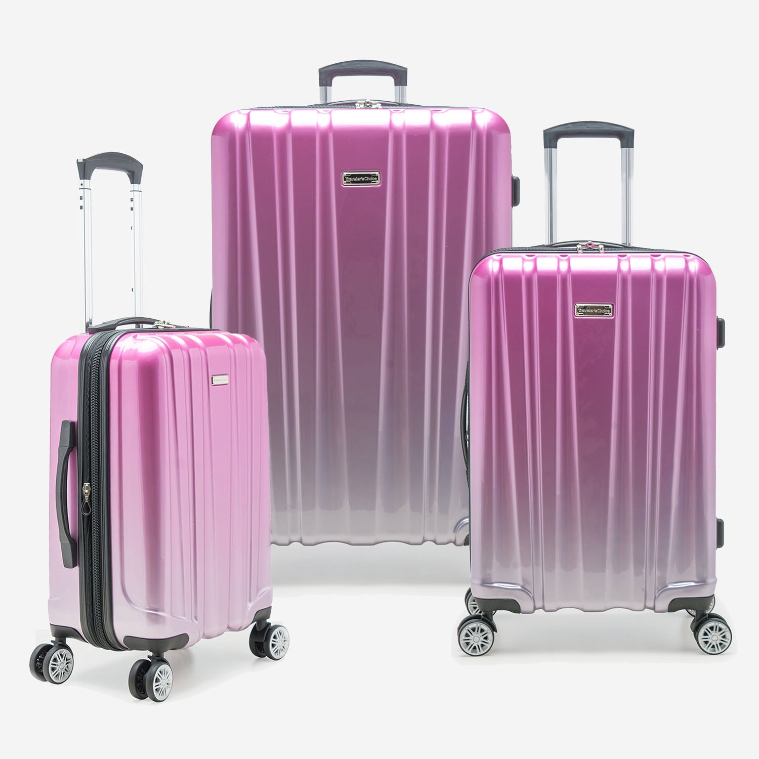 Ruma II 3 Piece Spinner Luggage Set-Suitcase clearance