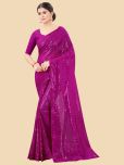 Rangita Women Sequin Embroidered Georgette Saree With Blouse Piece